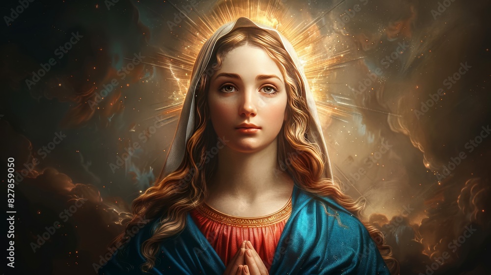 flat illustration vector an artistic representation of the Immaculate Heart of the Holy Mary. flat illustration vector an artistic representation of the Immaculate Heart of the Holy Mary.