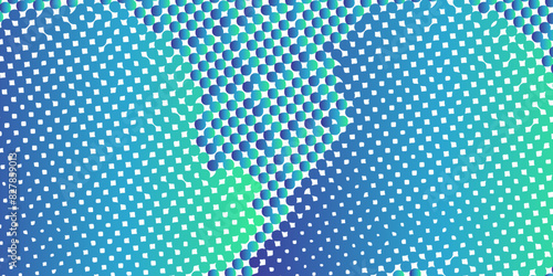 Seamless design advance level of colorful modern halftone dot pattern, multicolor gradient background dot and geometric shape look like futuristic design for vector illustration background.