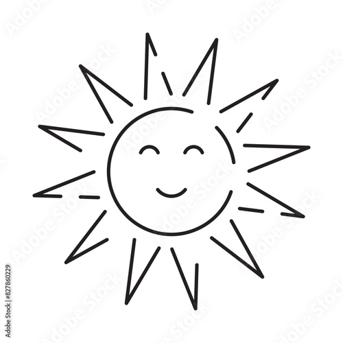 Line icon of summer and beach. Outline symbol summer vacation