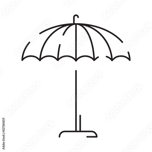 Line icon of summer and beach. Outline symbol summer vacation