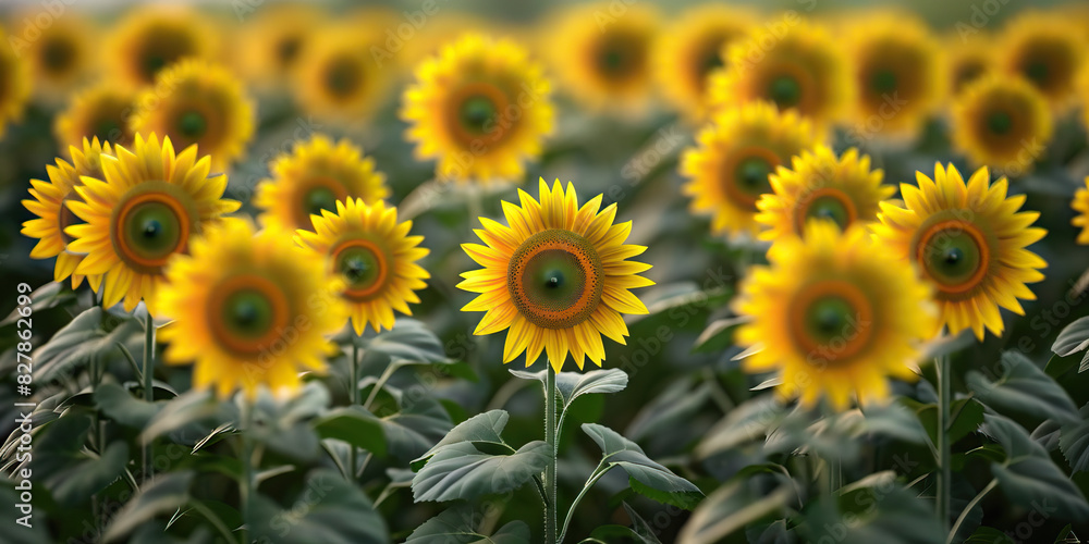 A field of sunflowers, their heads nodding in unison, stretch as far as the eye can see, beckoning onlookers to lose themselves in their golden glow. A field of sunflowers, their heads nodding in unison, stretch as far as the eye can see, beckoning onlookers to lose themselves in their golden glow.