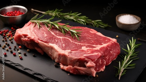 Raw top blade cut organic meat UHD Wallpaper
