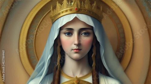 王冠とベールの聖母