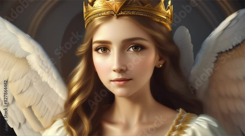 王冠茶髪の天使