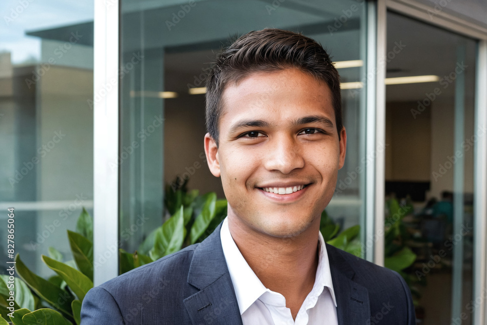 smiling professional young age indigenous male Environmental Engineer standing in Environmental Consultancy smiling professional young age indigenous male Environmental Engineer standing in Environmental Consultancy