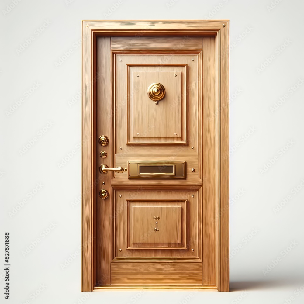 Fototapeta premium Home door isolated on a white background