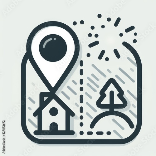 map point  minimalist icon 