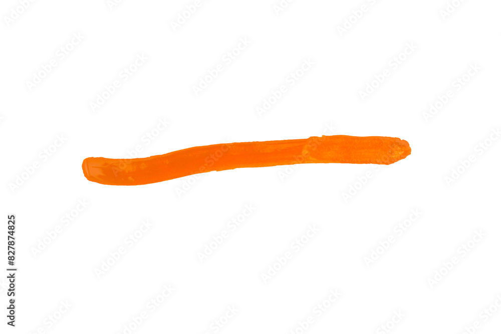 Orange yellow brush stroke isolated on white background Orange yellow brush stroke isolated on white background