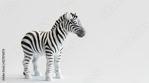 Zebra Toy on a White Background