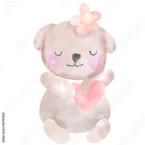pink bear teddy sleep