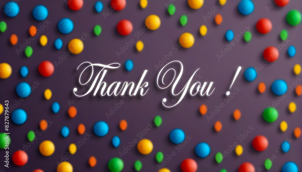 Thank You text colorful Background Thank You text colorful Background