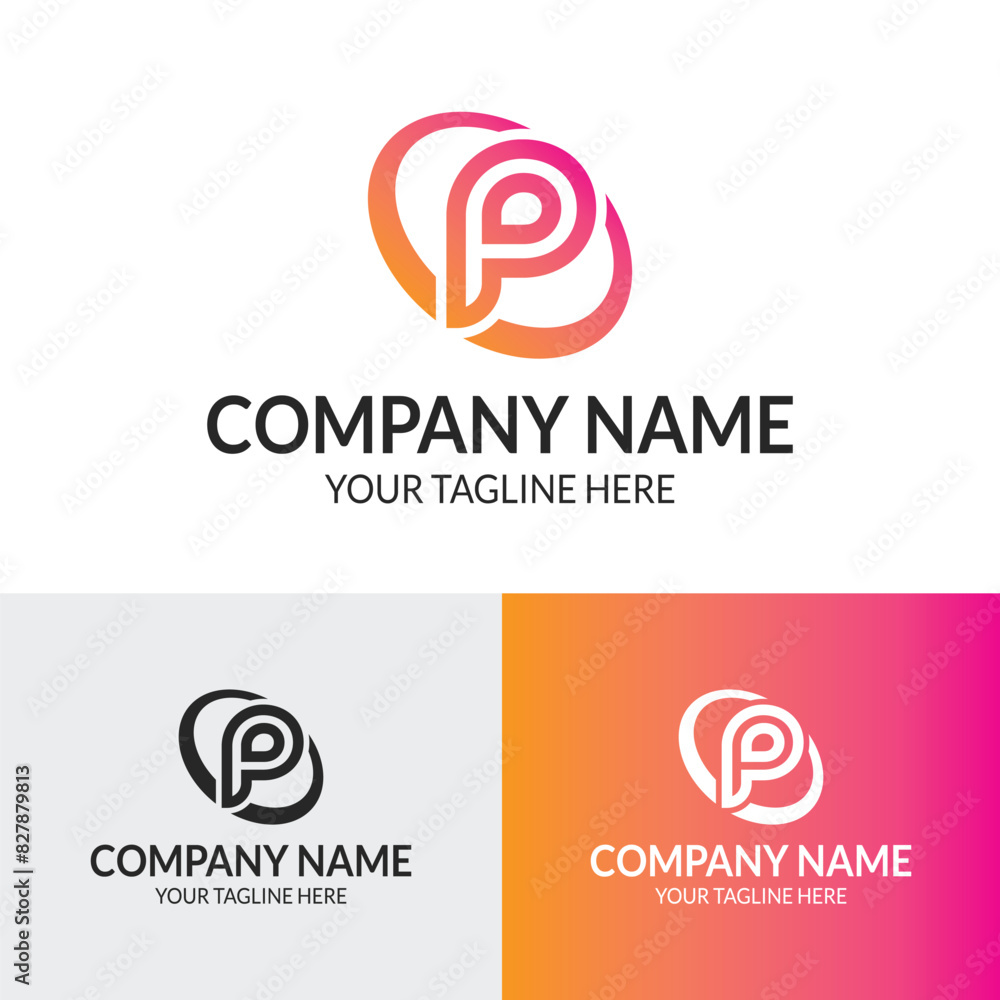 P letter abastract logo design template for tech company and corporate business P letter abastract logo design template for tech company and corporate business