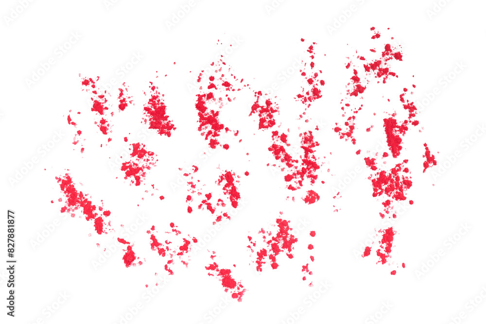 scattered red dye powder Isolated on A Transparent Background scattered red dye powder Isolated on A Transparent Background