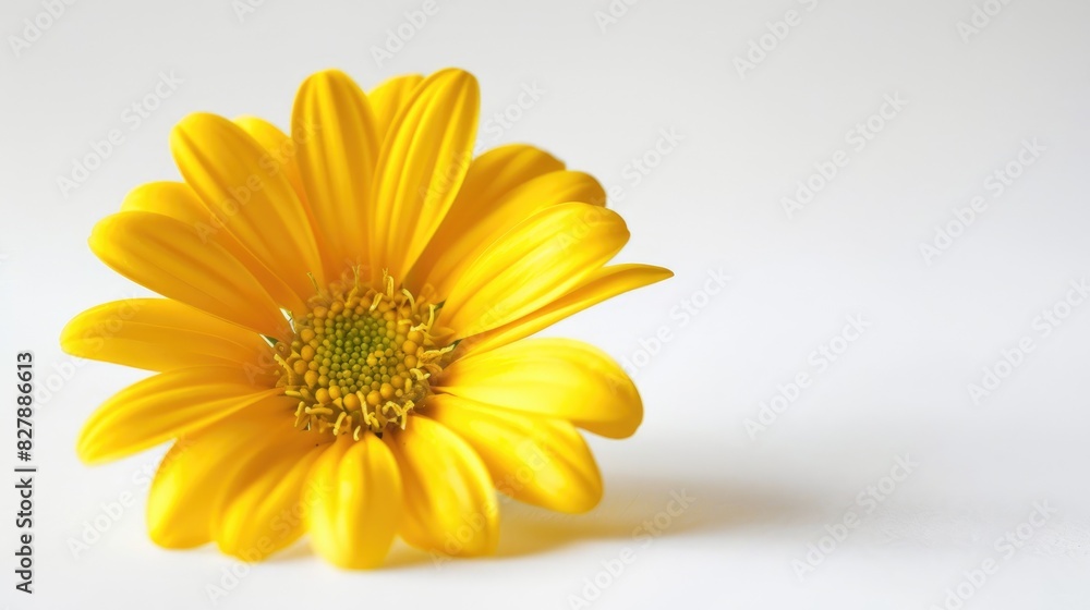 Obraz premium Yellow on a White Background in Isolation