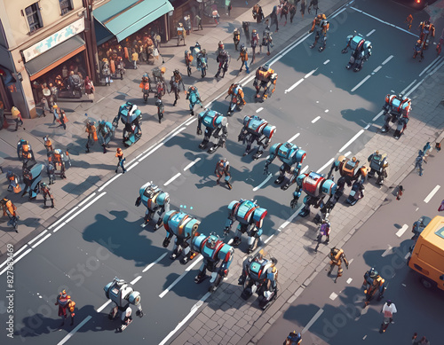 Wallpaper Mural Robots on road Torontodigital.ca