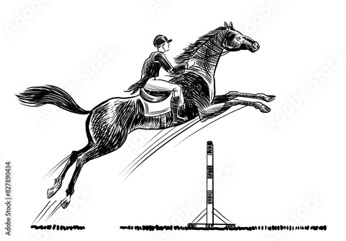 Картината върху платно Horse riding