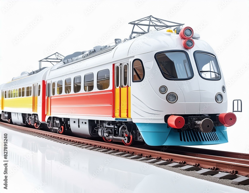 illustration of cute kids friendly toy colorful train on white background illustration of cute kids friendly toy colorful train on white background
