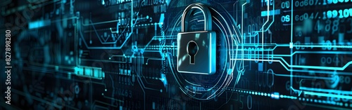 Big Data science analysis business technology concept on virtual screen secure data and cyber security