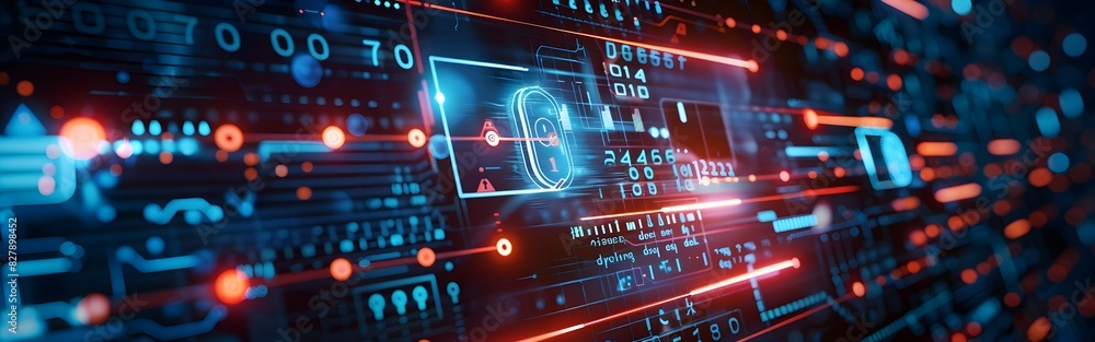 Obraz premium Big Data science analysis business technology concept on virtual screen secure data and cyber security