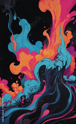 abstract background with splashes