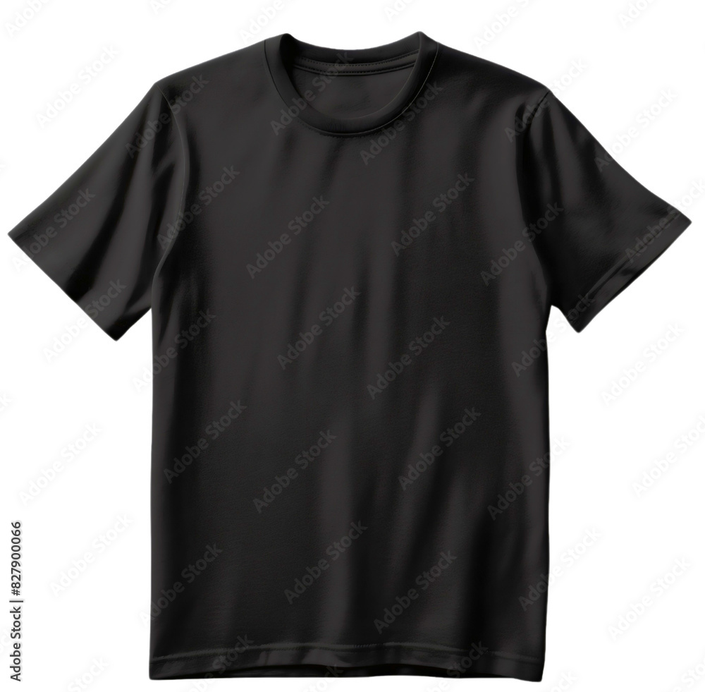 Classic black t-shirt mockup template isolated on transparent background, png. Casual fashion clothing apparel front view, unisex garment, cotton wear, short sleeves Classic black t-shirt mockup template isolated on transparent background, png. Casual fashion clothing apparel front view, unisex garment, cotton wear, short sleeves