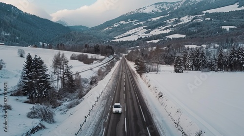 A car moving on the highway