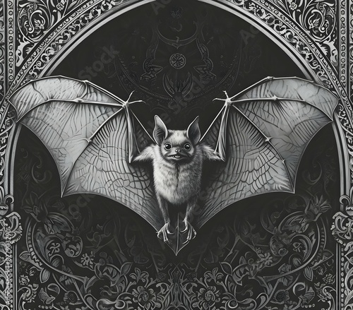 Portrait of bat animal for atmospheric as gothic 