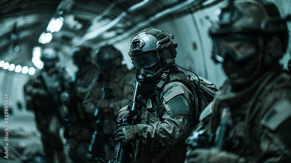 A Cinematic scene, a group of special operation soldiers posing in front of the camera. Special ops, army, marines A Cinematic scene, a group of special operation soldiers posing in front of the camera. Special ops, army, marines