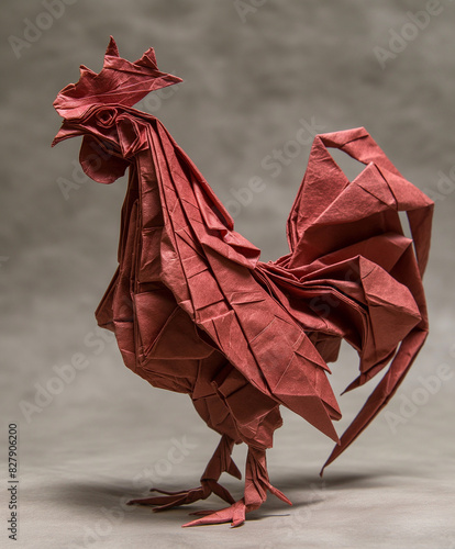origami paper rooster