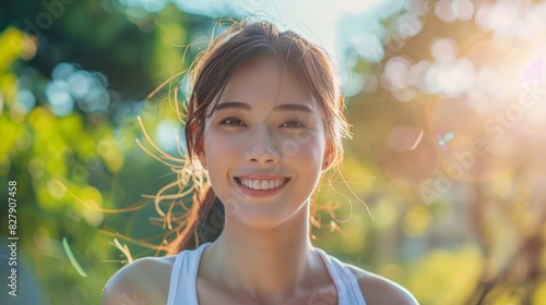 A woman with long hair is smiling and looking at the camera © Space Priest