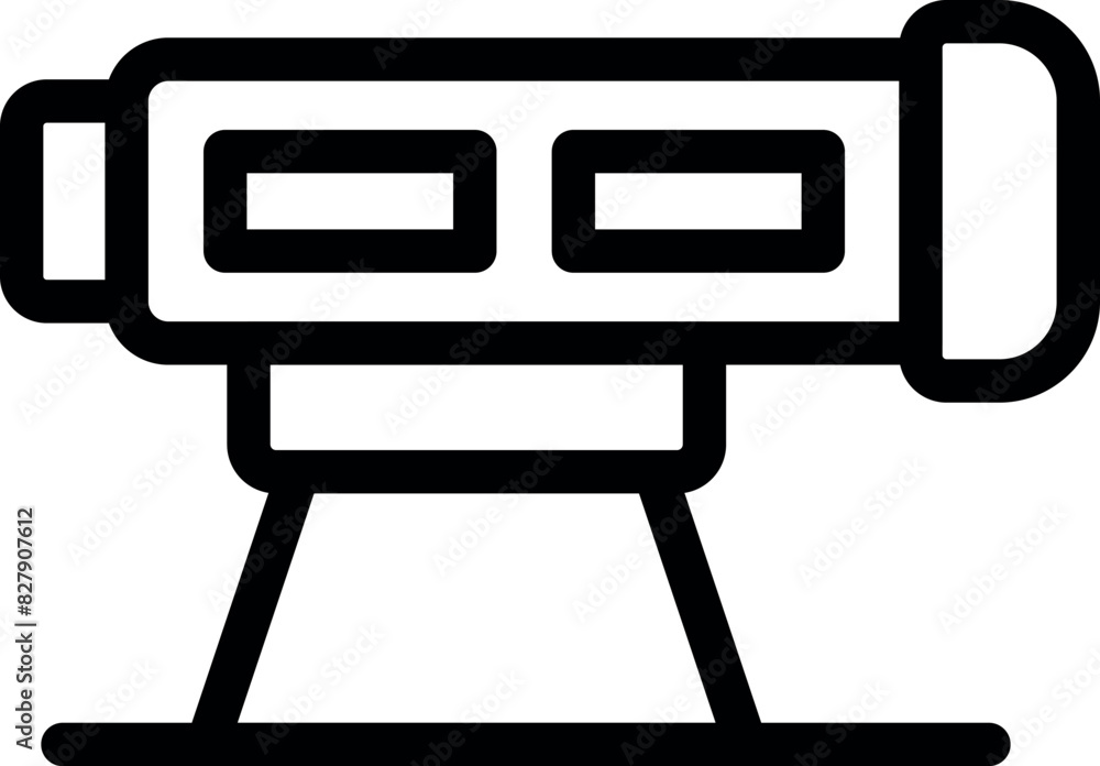 Vector outline of a telescope on a white background, ideal for astronomy themes Vector outline of a telescope on a white background, ideal for astronomy themes
