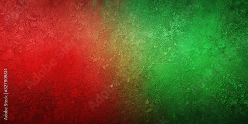 Red and green gradient background with realistic texture photo