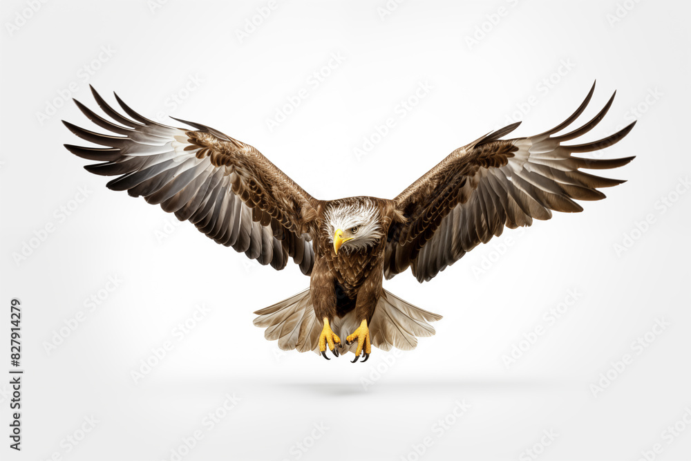 Obraz premium Eagle over isolated white background. Animal