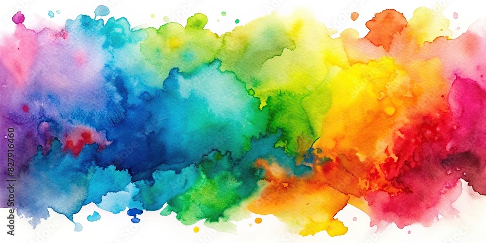 Abstract and colorful watercolor texture on paper background