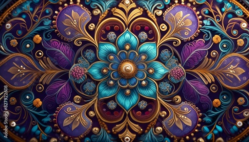 Colorful Balochi Embroidery with Paisleys and Borders