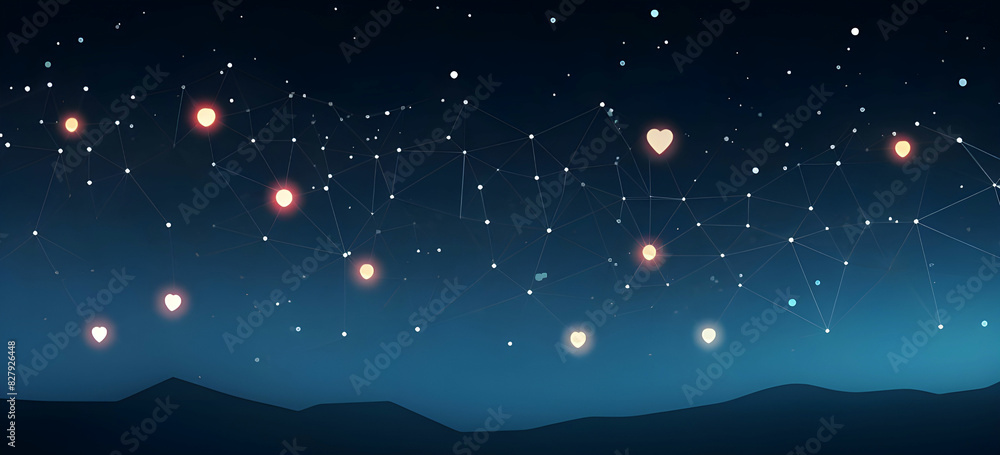 like love emoji emoticons abstract wire love poly polygonal wire frames mesh looks like constellation on dark blue night like love emoji emoticons abstract wire love poly polygonal wire frames mesh looks like constellation on dark blue night