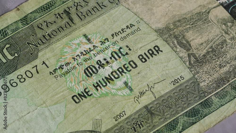 100 old Ethiopian birr national currency money legal tender bill central bank 4 100 old Ethiopian birr national currency money legal tender bill central bank 4