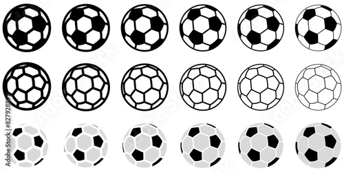 BALLON DE FOOTBALL, ICÔNE NOIR
