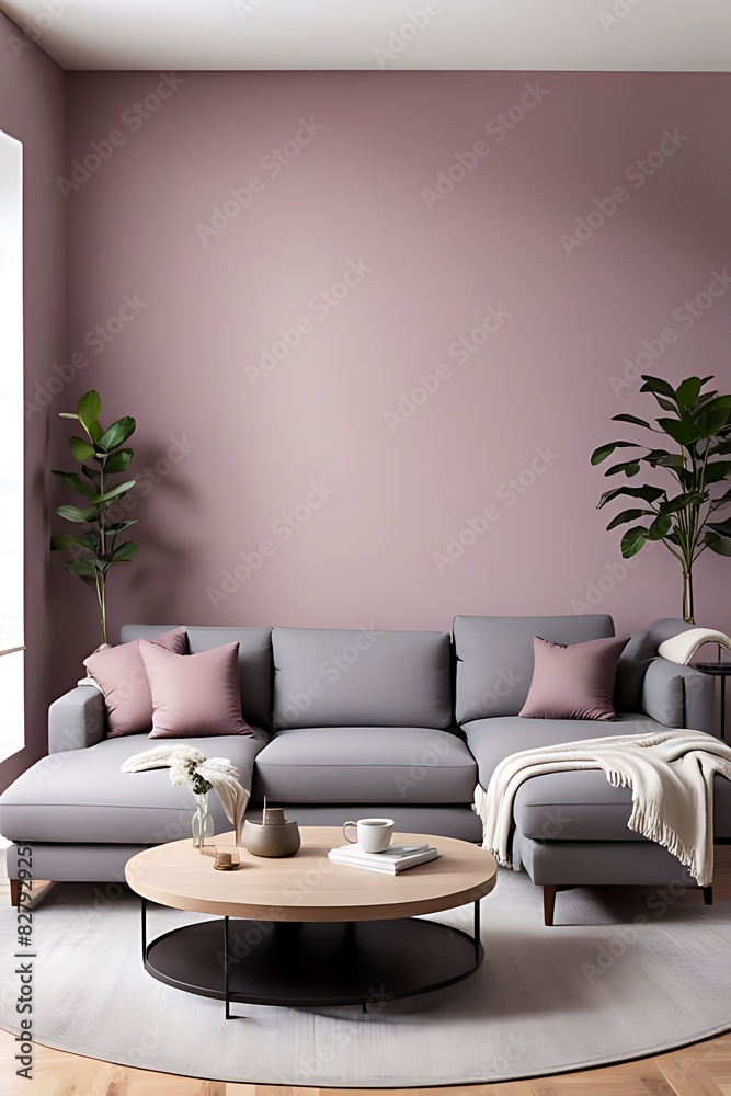 Luxury Living Room in Warm Colors: Elegant Brown Beige Walls, Light Gray Furniture, Microcement Art Background, Rich Interior Design, 3D Office Reception Mockup Luxury Living Room in Warm Colors: Elegant Brown Beige Walls, Light Gray Furniture, Microcement Art Background, Rich Interior Design, 3D Office Reception Mockup