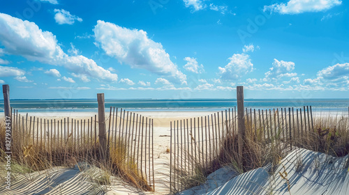 summer feeling - fence on the beach