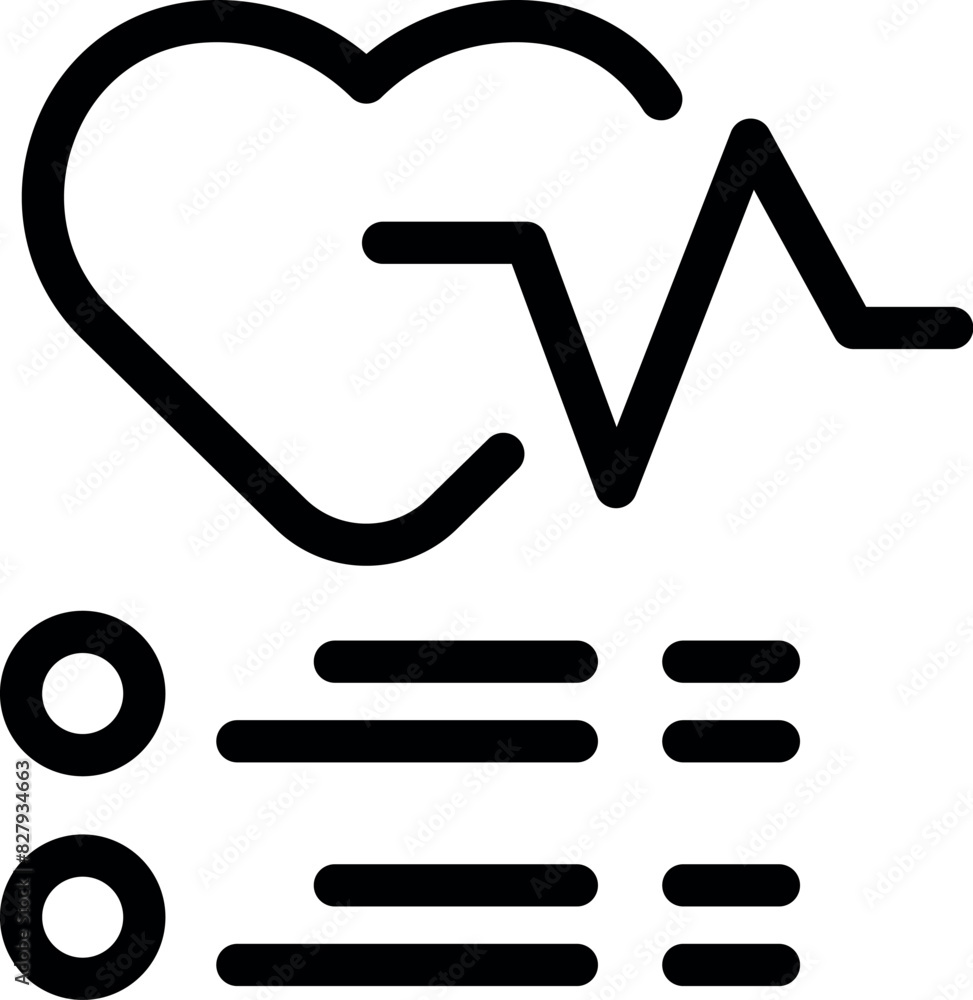 Minimalist design of a heart rate line, ideal for medical presentations Minimalist design of a heart rate line, ideal for medical presentations