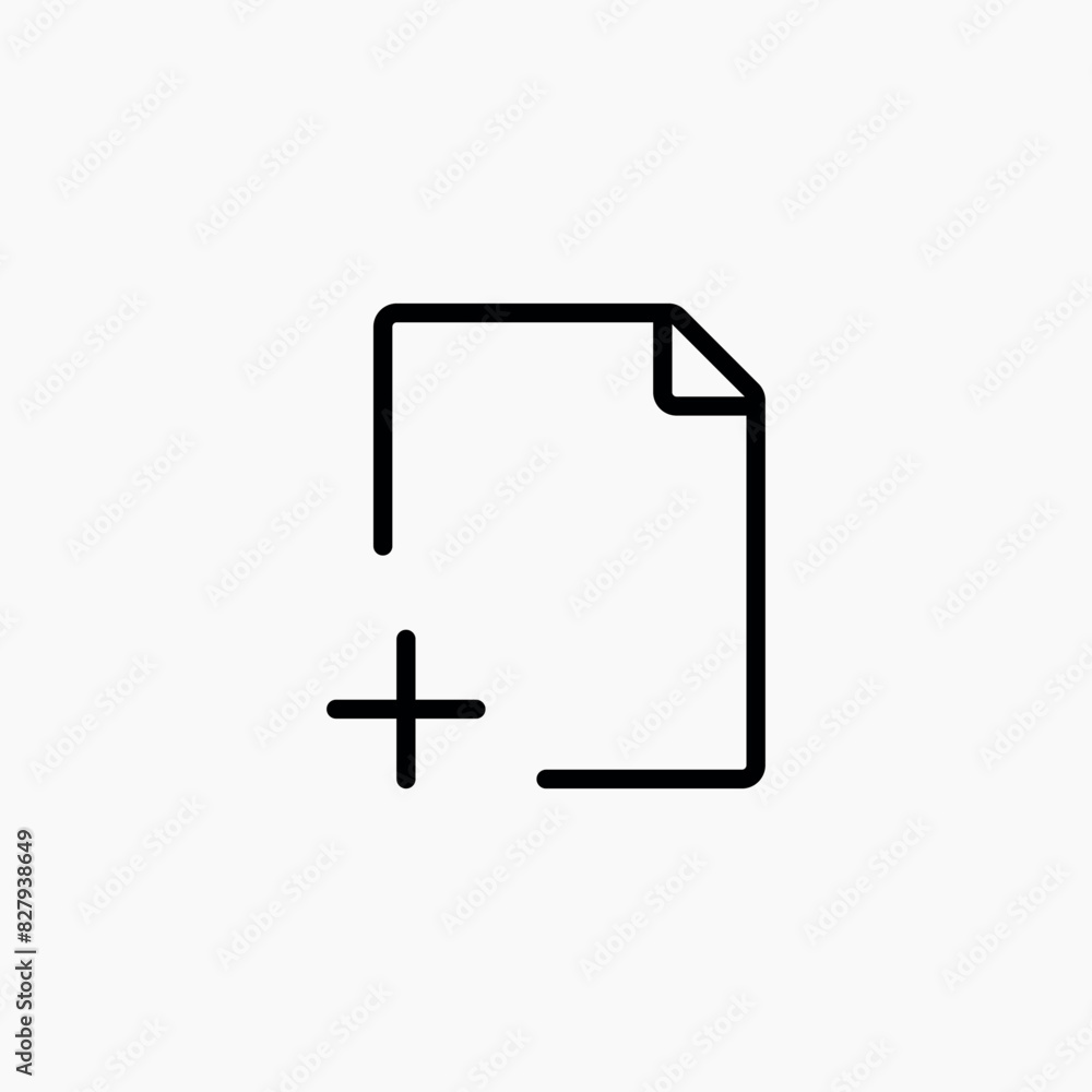 file document add plus create icon file document add plus create icon