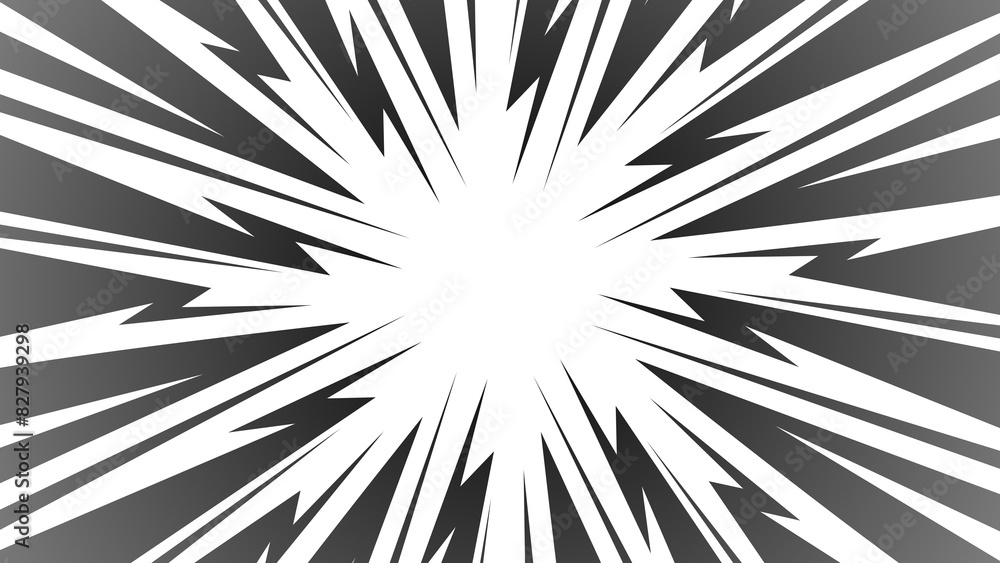 Abstract background of broken lines and lightning black and white explosion Abstract background of broken lines and lightning black and white explosion