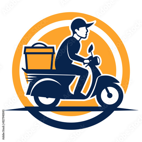 Delivery and Courier Motorbike Logo Icon 