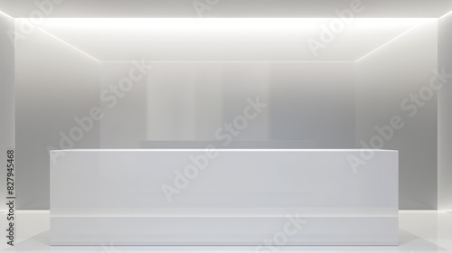 Wallpaper Mural Sleek High Gloss White Product Podium with Gradient Gray Background for Fashion Photography Torontodigital.ca