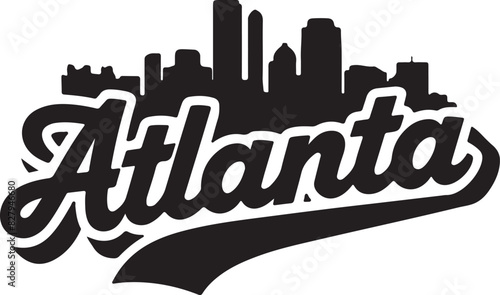 Atlanta Skyline Vector Silhouette