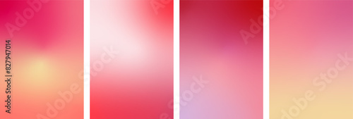 A set of bright summer gradient backgrounds with soft transitions.  Modern layout design template for posters, advertising banners, brochures, flyers, covers, websites. EPS vector image