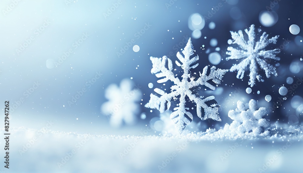 Snowflakes background. Generative AI. Snowflakes background. Generative AI.