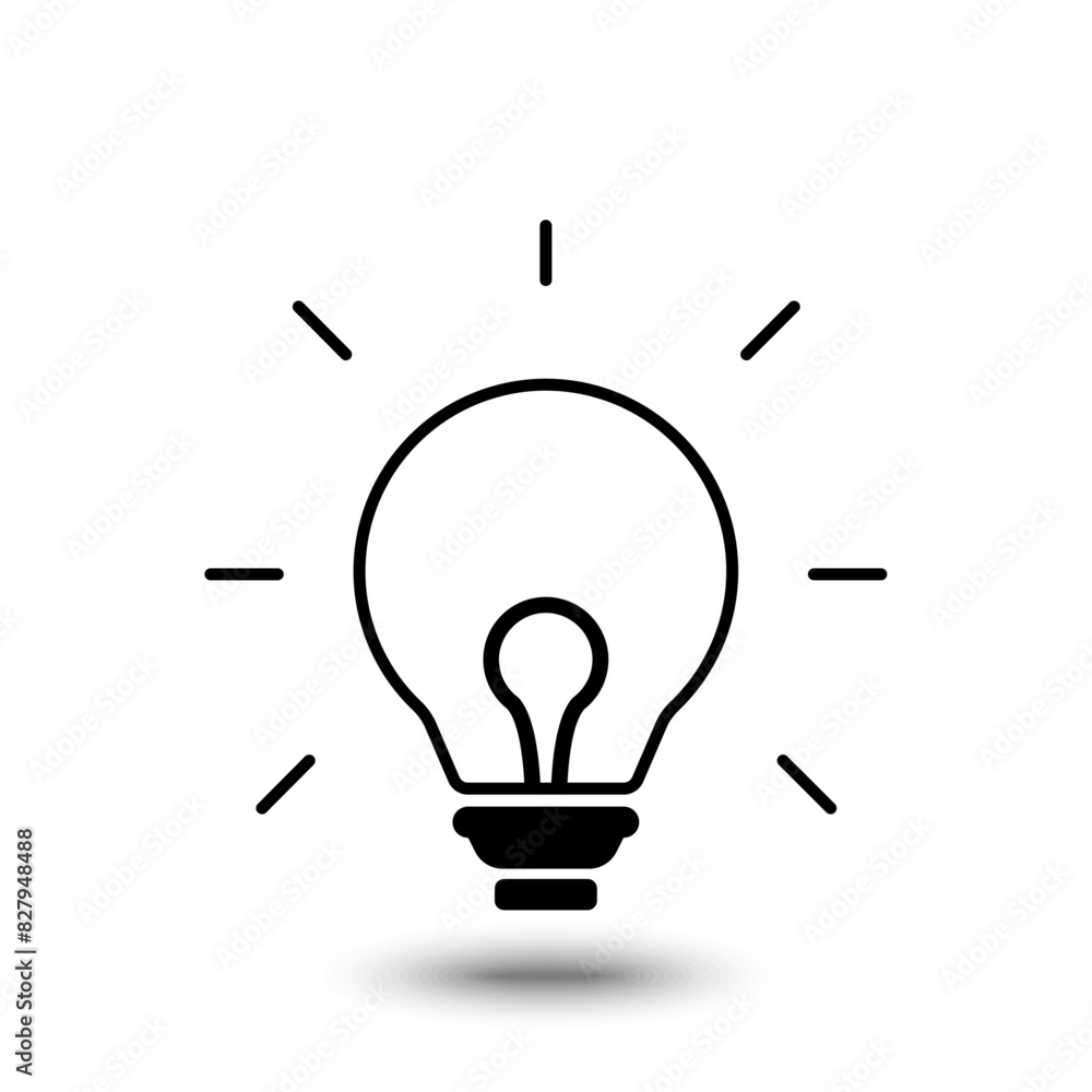 Light idea creative bulb icon Light idea creative bulb icon