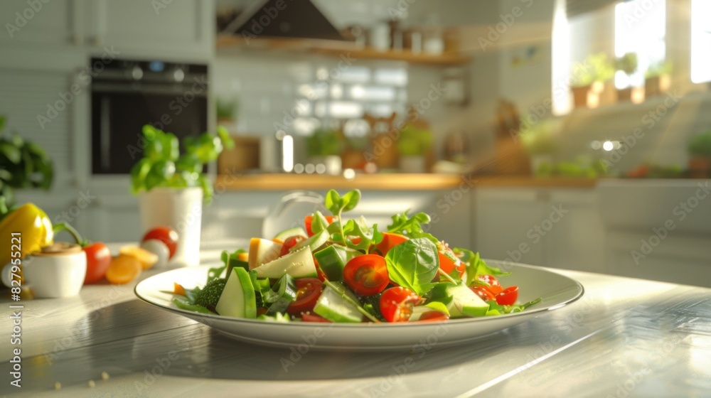 Greek salad of fresh cucumber, tomato, sweet pepper, lettuce, red onion, feta cheese and olives with olive oil on a white background. Healthy food, top view. Greek salad of fresh cucumber, tomato, sweet pepper, lettuce, red onion, feta cheese and olives with olive oil on a white background. Healthy food, top view.